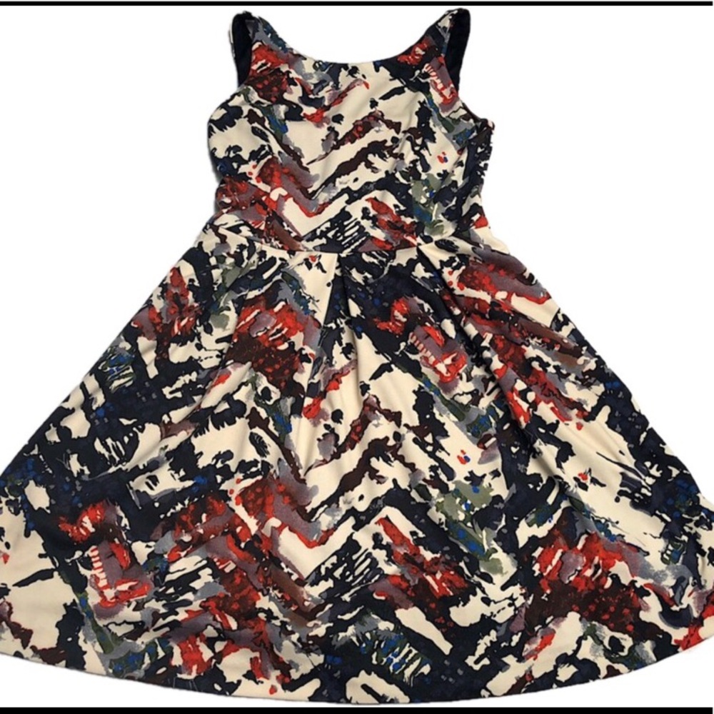 Maeve Multicolor Abstract Midi Dress